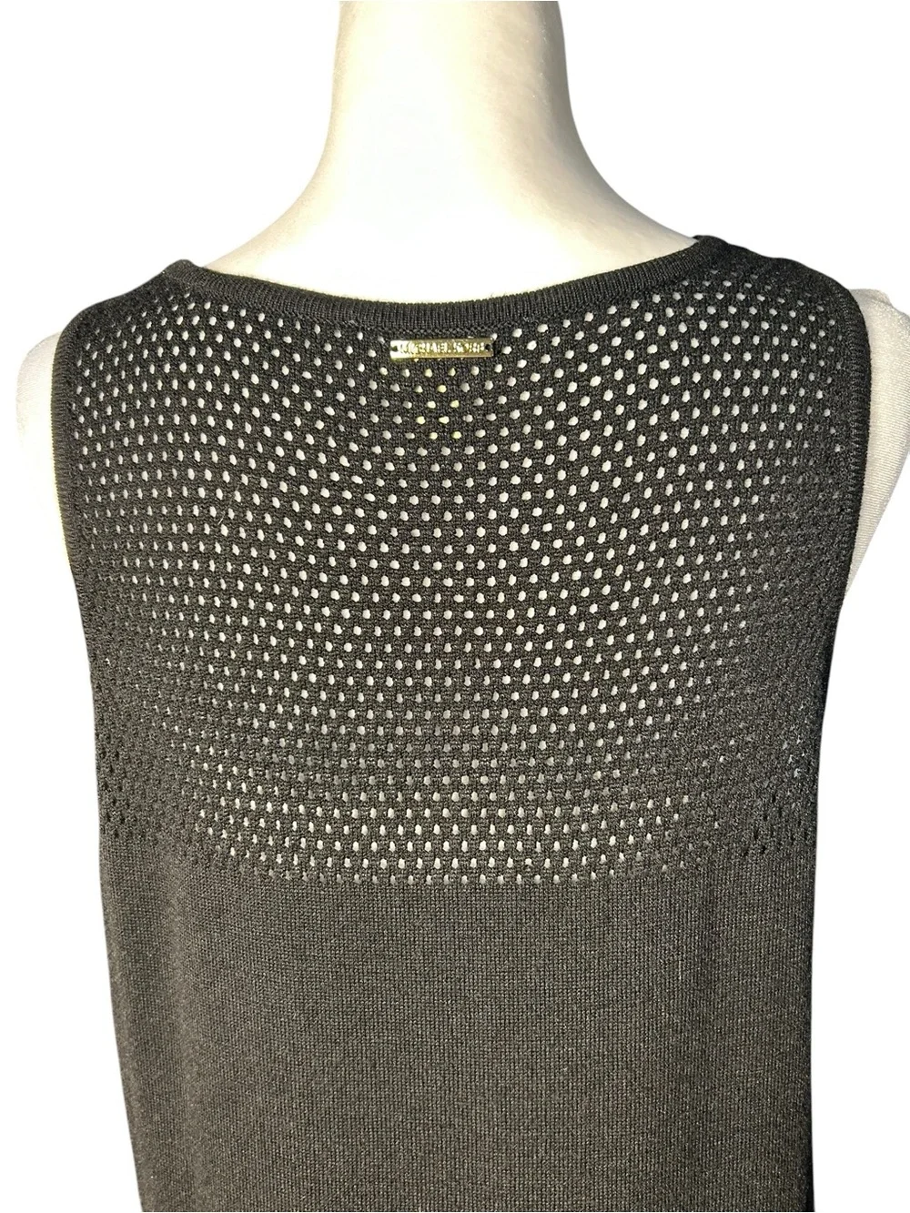 Michael Kors Sleeveless Knit Dress Black L